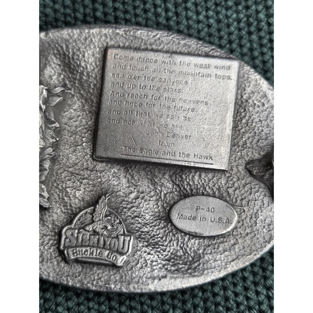 Siskiyou Buckle Co. Eagle Western Embossed Belt Buckle Silver Vintage